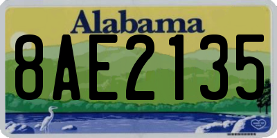 AL license plate 8AE2135