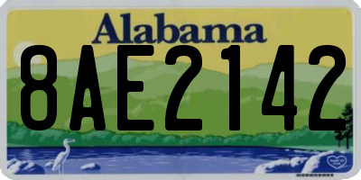 AL license plate 8AE2142