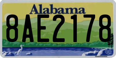 AL license plate 8AE2178