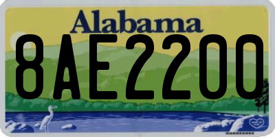 AL license plate 8AE2200