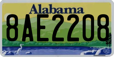 AL license plate 8AE2208