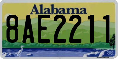 AL license plate 8AE2211