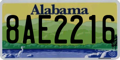 AL license plate 8AE2216