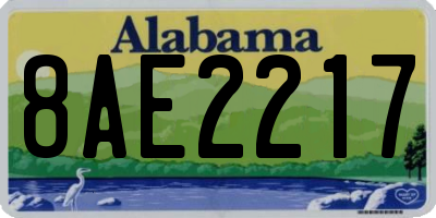 AL license plate 8AE2217