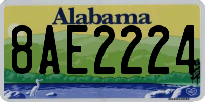 AL license plate 8AE2224