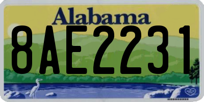AL license plate 8AE2231