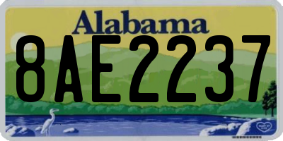 AL license plate 8AE2237