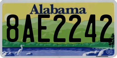 AL license plate 8AE2242