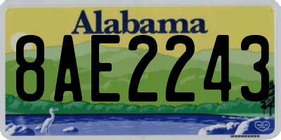 AL license plate 8AE2243
