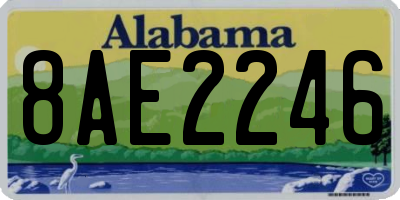 AL license plate 8AE2246