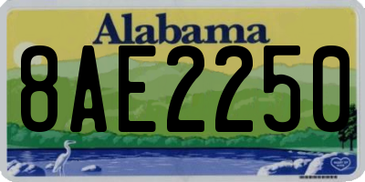 AL license plate 8AE2250