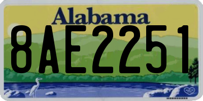 AL license plate 8AE2251