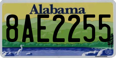 AL license plate 8AE2255