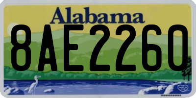 AL license plate 8AE2260