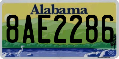 AL license plate 8AE2286