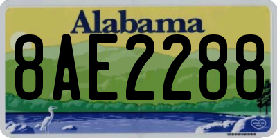 AL license plate 8AE2288