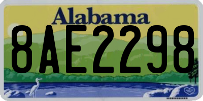 AL license plate 8AE2298