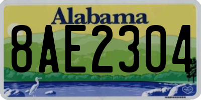 AL license plate 8AE2304
