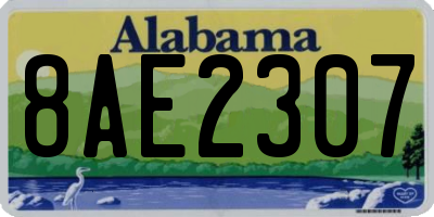 AL license plate 8AE2307