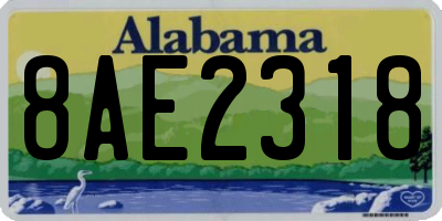 AL license plate 8AE2318