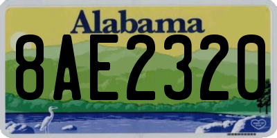AL license plate 8AE2320