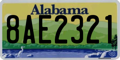 AL license plate 8AE2321