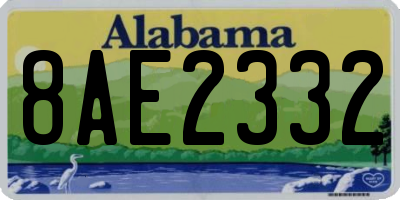 AL license plate 8AE2332