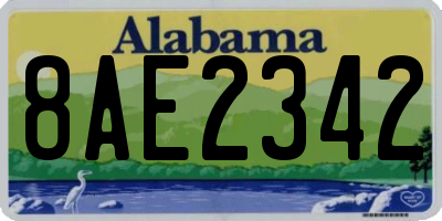 AL license plate 8AE2342