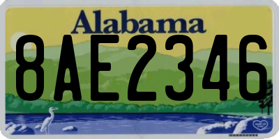 AL license plate 8AE2346