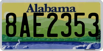 AL license plate 8AE2353