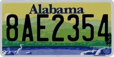 AL license plate 8AE2354