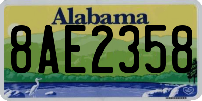 AL license plate 8AE2358