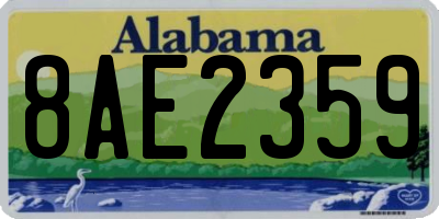 AL license plate 8AE2359