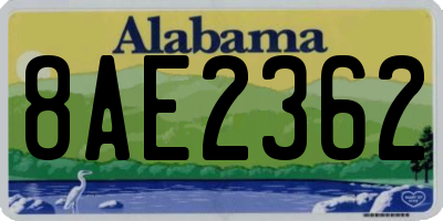 AL license plate 8AE2362