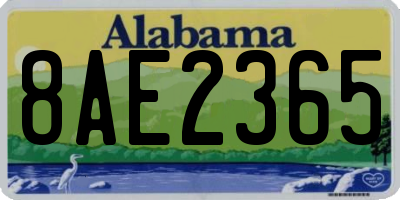 AL license plate 8AE2365