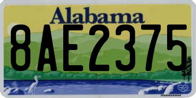 AL license plate 8AE2375