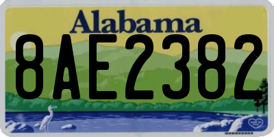AL license plate 8AE2382