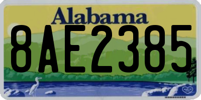 AL license plate 8AE2385