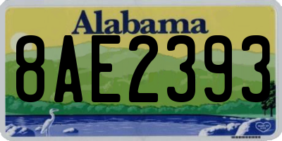 AL license plate 8AE2393