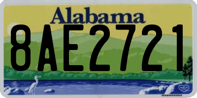AL license plate 8AE2721