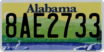 AL license plate 8AE2733