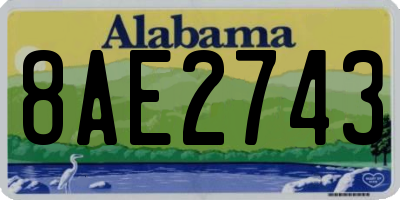 AL license plate 8AE2743