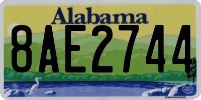 AL license plate 8AE2744