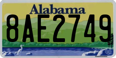 AL license plate 8AE2749