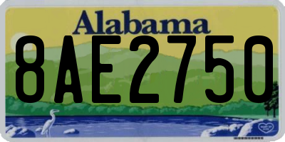 AL license plate 8AE2750