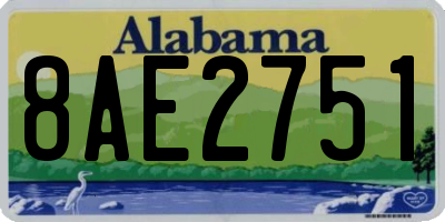 AL license plate 8AE2751