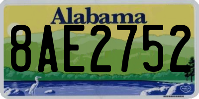 AL license plate 8AE2752