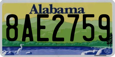 AL license plate 8AE2759