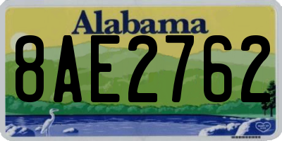 AL license plate 8AE2762