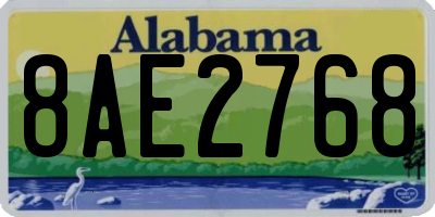 AL license plate 8AE2768